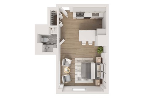 Studio  Sunset/City View (A) at The Nest at Lincoln Park West, Illinois, 60614